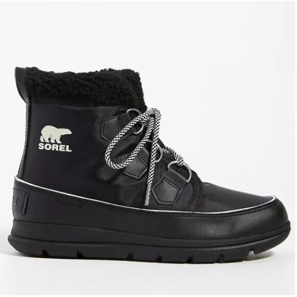 SOREL Explorer Carnival Boot Black Sz 12 NIB $159 - Picture 2 of 5